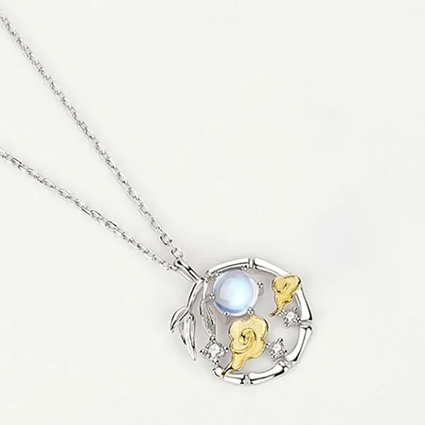 Dây Chuyền Nữ Lili Jewelry Bạc Đính Đá CZ Vân LILI_053947 Màu Bạc Vàng