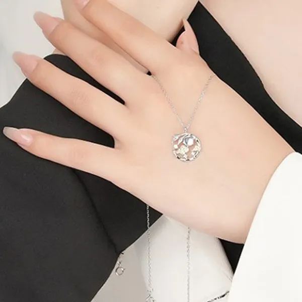 Dây Chuyền Nữ Lili Jewelry Bạc Đính Đá CZ Vân LILI_053947 Màu Bạc Vàng