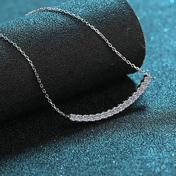 Dây Chuyền Nữ Lili Jewelry Bạc Đính Kim Cương Moissanite Caradoc LILI_053771 Màu Bạc