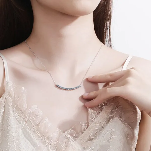 Dây Chuyền Nữ Lili Jewelry Bạc Đính Kim Cương Moissanite Caradoc LILI_053771 Màu Bạc