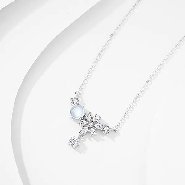 Dây Chuyền Nữ Lili Jewelry Bạc Đính Pha Lê Aurora Charmaine LILI_433691 Màu Bạc