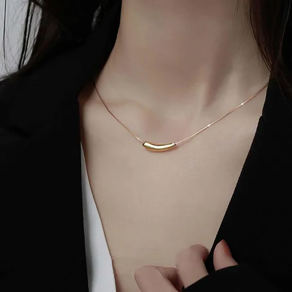 Dây Chuyền Nữ Lili Jewelry Bạc Mạ Vàng Trái Cà Tím Baby LILI_827112 Màu Vàng