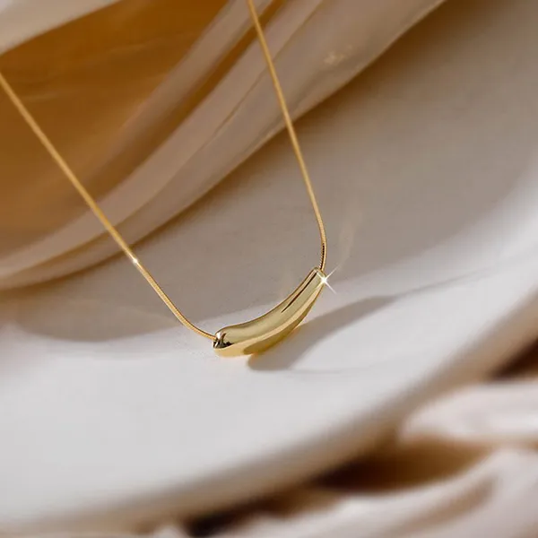 Dây Chuyền Nữ Lili Jewelry Bạc Mạ Vàng Trái Cà Tím Baby LILI_827112 Màu Vàng