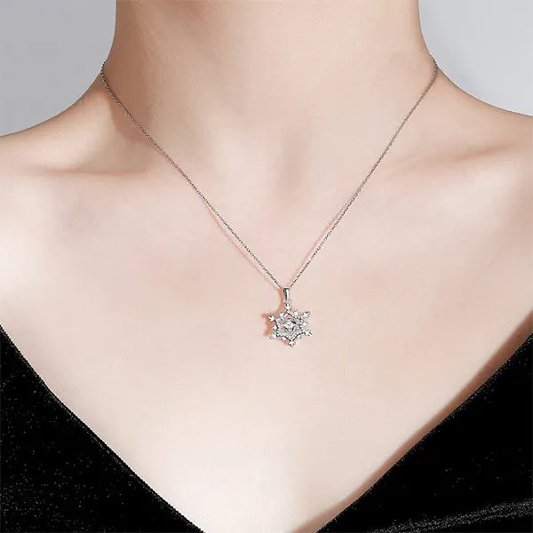 Dây Chuyền Nữ Lili Jewelry Bông Tuyết Joelle LILI_105885 Màu Bạc