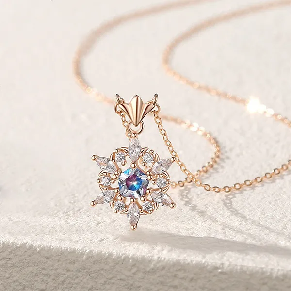 Dây Chuyền Nữ Lili Jewelry Bông Tuyết Ngôi Sao Isabel LILI_092878 Màu Vàng Hồng - Trang sức - Vua Hàng Hiệu