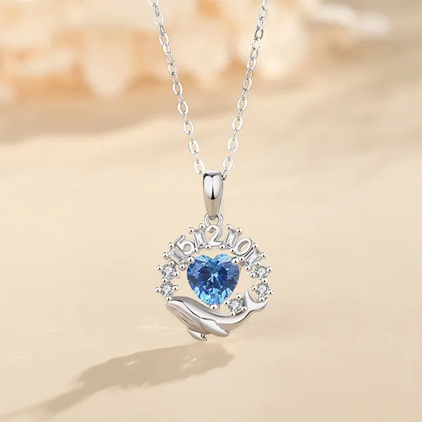 Dây Chuyền Nữ Lili Jewelry Cá Voi Tình Yêu Maris LILI_092742 Màu Bạc