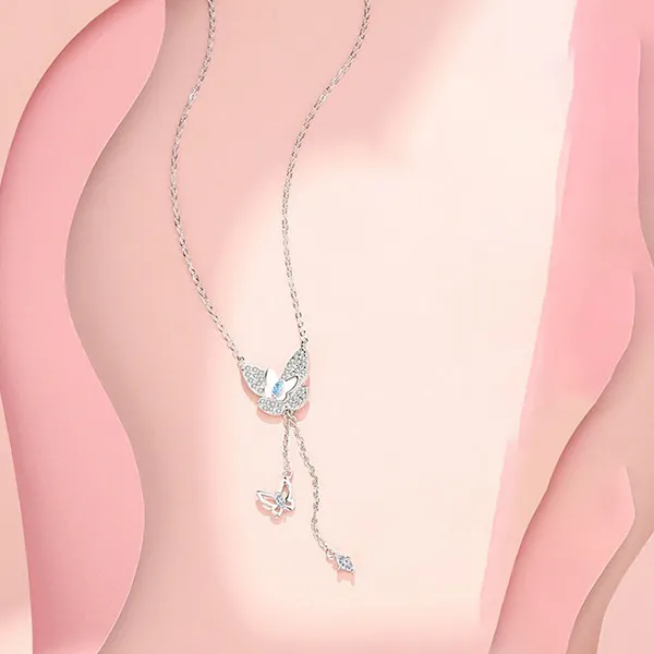 Dây Chuyền Nữ Lili Jewelry Cánh Bướm Brianna LILI_092889 Màu Bạc