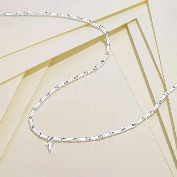 Dây Chuyền Nữ Lili Jewelry Cây Trúc Gideon LILI_106260 Màu Bạc