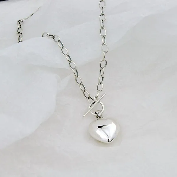 Dây Chuyền Nữ Lili Jewelry Chữ Cong Ngầu Cá Tính Heart LILI_185552 Màu Bạc - Trang sức - Vua Hàng Hiệu