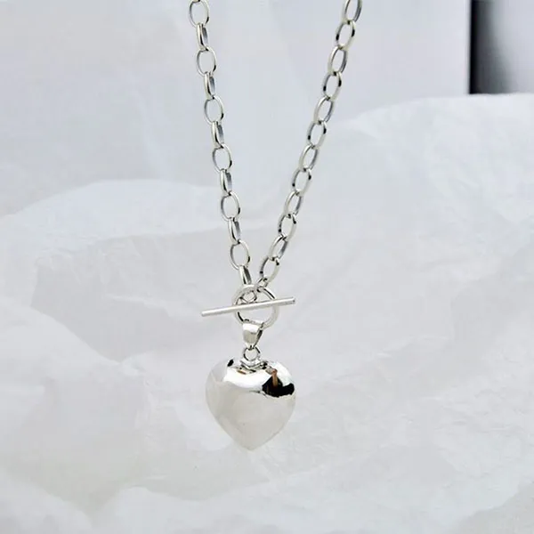 Dây Chuyền Nữ Lili Jewelry Chữ Cong Ngầu Cá Tính Heart LILI_185552 Màu Bạc - Trang sức - Vua Hàng Hiệu