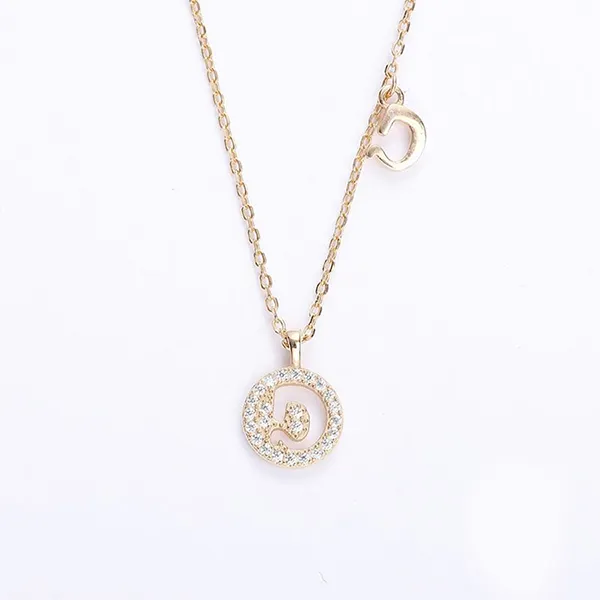 Dây Chuyền Nữ Lili Jewelry Chữ D LILI_928314 Màu Vàng
