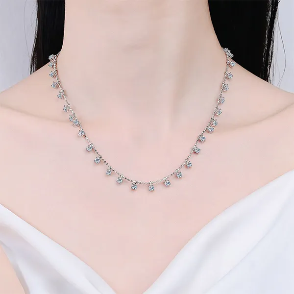 Dây Chuyền Nữ Lili Jewelry Chuỗi Đá Maisy LILI_099469 Màu Bạc