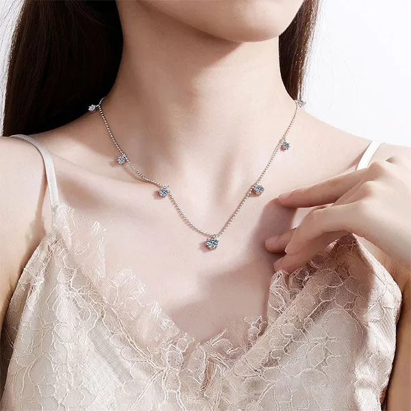 Dây Chuyền Nữ Lili Jewelry Chuỗi Đá Mylan LILI_099480 Màu Bạc