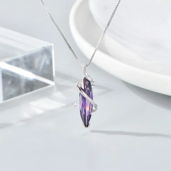 Dây Chuyền Nữ Lili Jewelry Cleopatra LILI_445576 Màu Bạc Tím