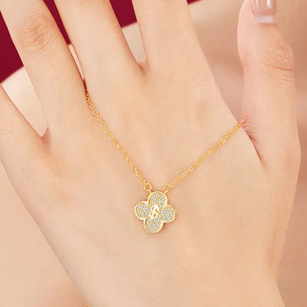 Dây Chuyền Nữ Lili Jewelry Cỏ 4 Lá Julia LILI_159613 Màu Vàng - Trang sức - Vua Hàng Hiệu