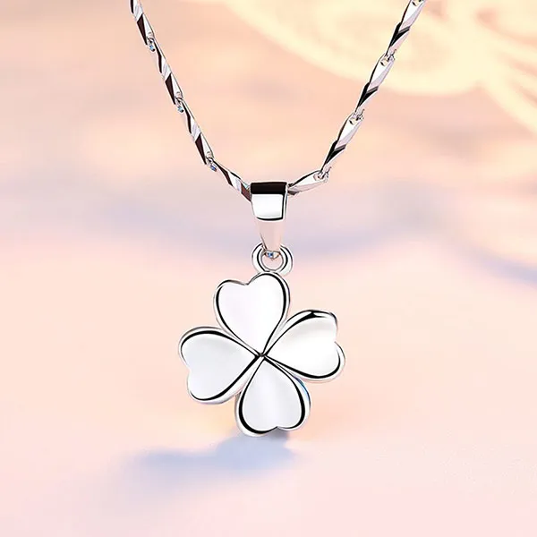 Dây Chuyền Nữ Lili Jewelry Cỏ 4 Lá Lucky LILI_637767 Màu Bạc