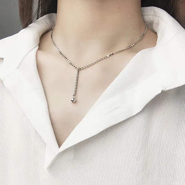 Dây Chuyền Nữ Lili Jewelry Dạng Chuỗi Hạt Tròn Treasure LILI_474997 Màu Bạc - Trang sức - Vua Hàng Hiệu