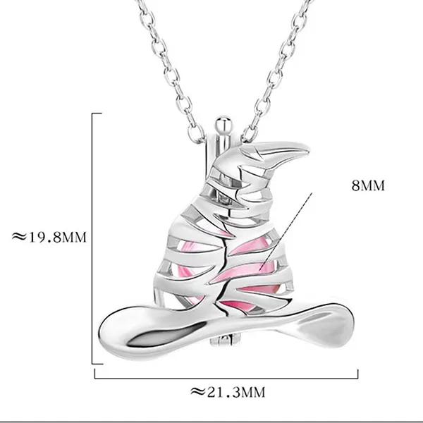 Dây Chuyền Nữ Lili Jewelry Dạng Lồng Đóng Mở Hình Đồ Vật Chứa Đá CZ LILI_564472 Màu Bạc (Mũ Phù Thuỷ) - Trang sức - Vua Hàng Hiệu