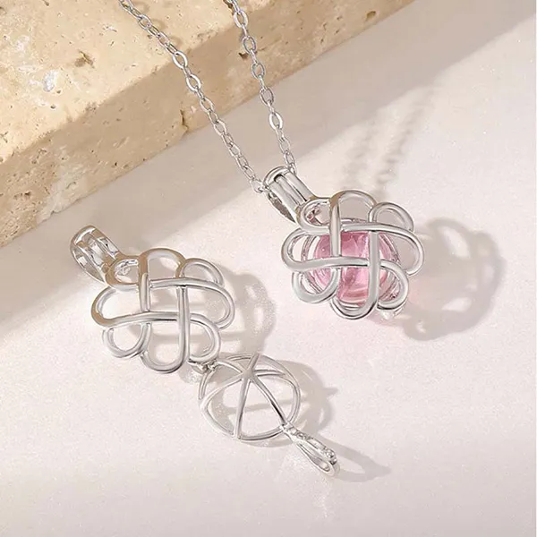 Dây Chuyền Nữ Lili Jewelry Dạng Lồng Đóng Mở Hình Đồ Vật Chứa Đá CZ LILI_564472 Màu Bạc (Hộp) - Trang sức - Vua Hàng Hiệu