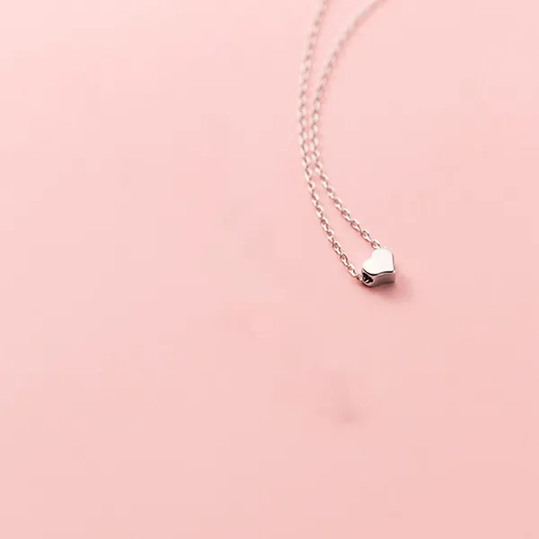 Dây Chuyền Nữ Lili Jewelry Dạng Mảnh Nhỏ Hình Trái Tim Elyse LILI_056504 Màu Bạc