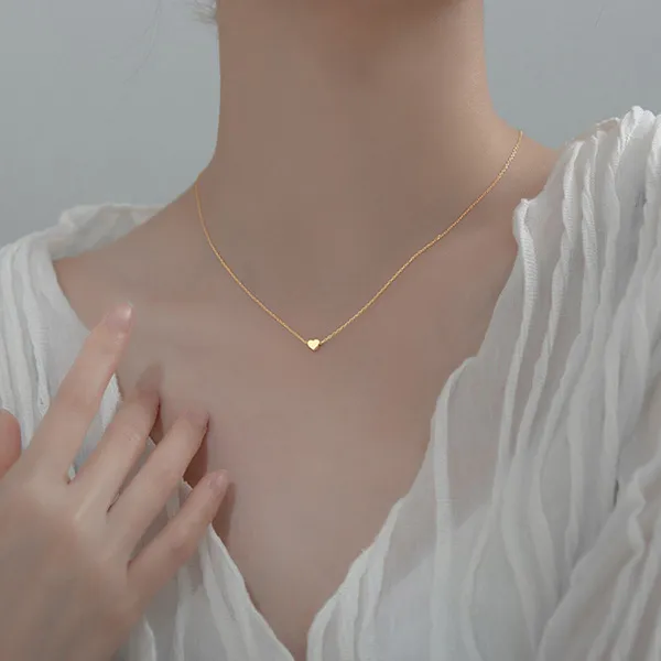 Dây Chuyền Nữ Lili Jewelry Dạng Mảnh Nhỏ Hình Trái Tim Elyse LILI_056504 Màu Vàng Gold