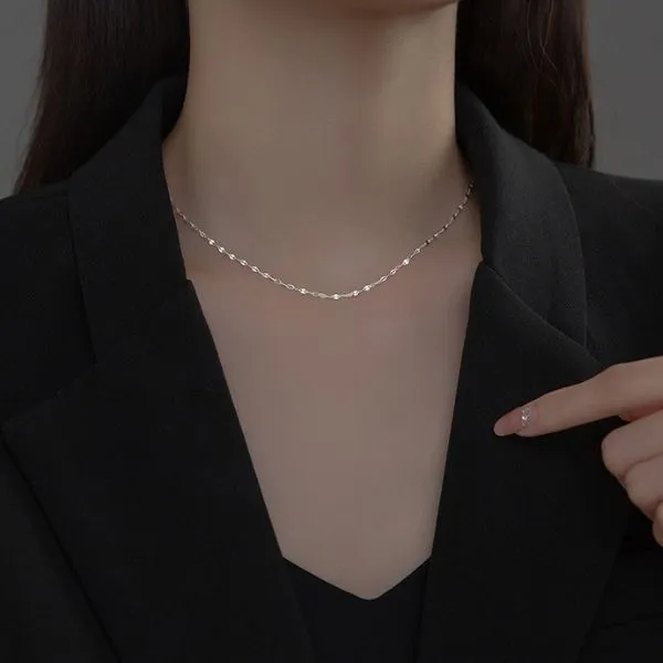 Dây Chuyền Nữ Lili Jewelry Dạng Trơn Hình Chiếc Lá Clitus LILI_572315 Màu Trắng - Trang sức - Vua Hàng Hiệu