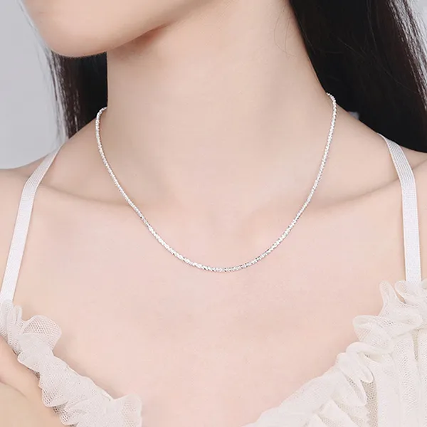 Dây Chuyền Nữ Lili Jewelry Dây Xù Clement LILI_053818 Màu Bạc - Trang sức - Vua Hàng Hiệu
