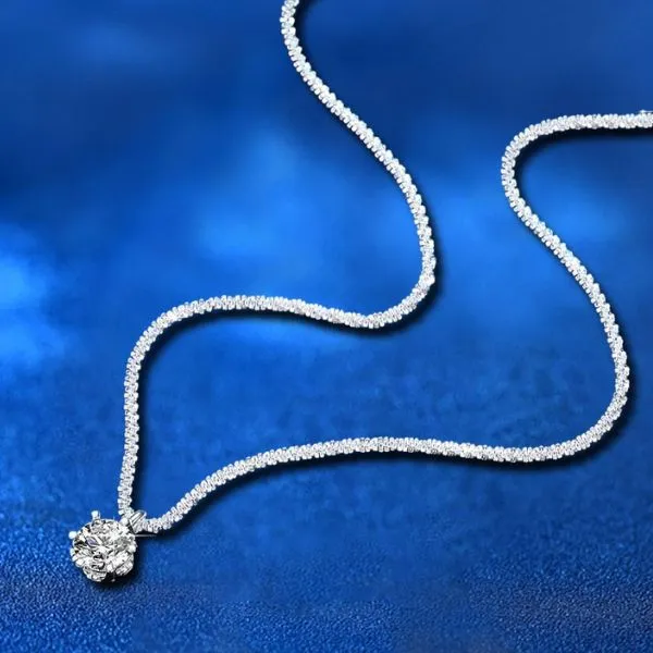 Dây Chuyền Nữ Lili Jewelry Dây Xù Đính Kim Cương Moissanite Marlowe LILI_105891 Màu Trắng