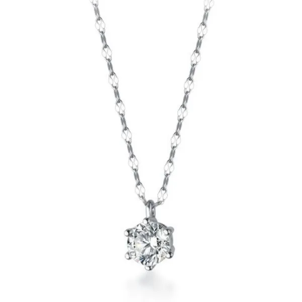 Dây Chuyền Nữ Lili Jewelry Đính Đá CZ 1 Hột Reese LILI_131162 Màu Trắng