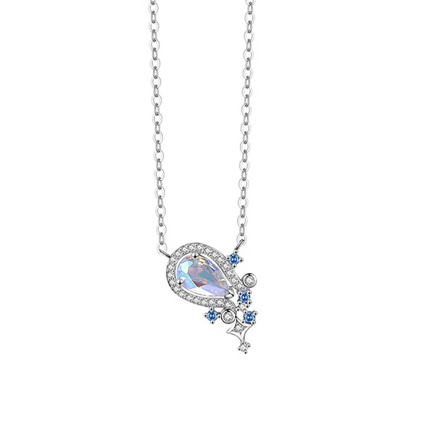 Dây Chuyền Nữ Lili Jewelry Đính Đá CZ 12 Cung Hoàng Đạo Neala LILI_927185 (Bảo Bình) Màu Bạc