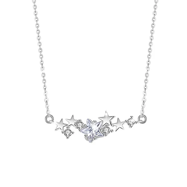 Dây Chuyền Nữ Lili Jewelry Đính Đá CZ Bầu Trời Sao Peyton LILI_126009 Màu Bạc - Trang sức - Vua Hàng Hiệu