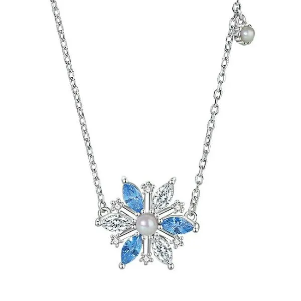 Dây Chuyền Nữ Lili Jewelry Đính Đá CZ Bông Tuyết Gemma LILI_091975 Màu Trắng - Trang sức - Vua Hàng Hiệu