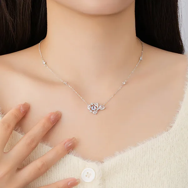Dây Chuyền Nữ Lili Jewelry Đính Đá CZ Cá Xinh Đẹp Freya LILI_126056 Màu Bạc