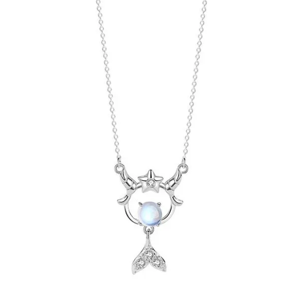 Dây Chuyền Nữ Lili Jewelry Đính Đá CZ Cung Ma Kết Sophronia LILI_218839 Màu Vàng Trắng
