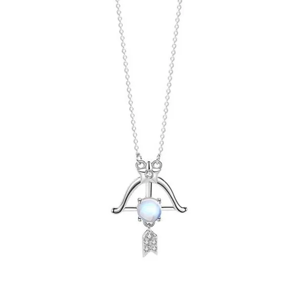 Dây Chuyền Nữ Lili Jewelry Đính Đá CZ Cung Nhân Mã Sophronia LILI_218839 Màu Vàng Trắng