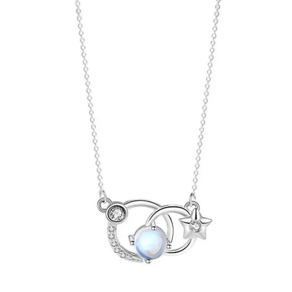 Dây Chuyền Nữ Lili Jewelry Đính Đá CZ Cung Song Tử Sophronia LILI_218839 Màu Trắng - Trang sức - Vua Hàng Hiệu