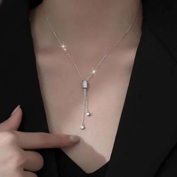 Dây Chuyền Nữ Lili Jewelry Đính Đá CZ Dạng Nút Thắt Độc Đáo LILI_947614 Màu Trắng - Trang sức - Vua Hàng Hiệu