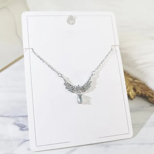 Dây Chuyền Nữ Lili Jewelry Choker Đính Đá CZ Đôi Cánh Thiên Thần LILI_952242 Màu Bạc - Trang sức - Vua Hàng Hiệu
