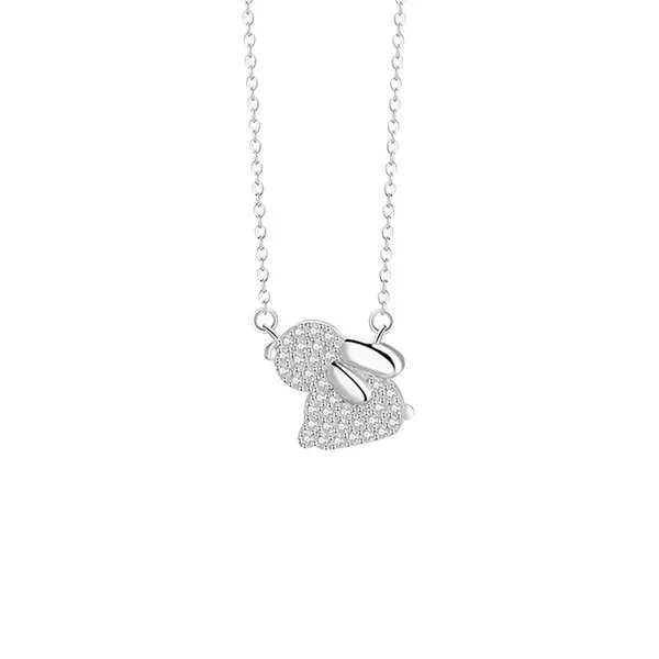 Dây Chuyền Nữ Lili Jewelry Đính Đá CZ Hình 12 Con Giáp Elsie LILI_159835 (Mão) Màu Bạc
