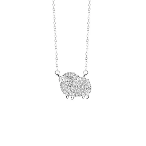 Dây Chuyền Nữ Lili Jewelry Đính Đá CZ Hình 12 Con Giáp Elsie LILI_159835 (Mùi) Màu Bạc