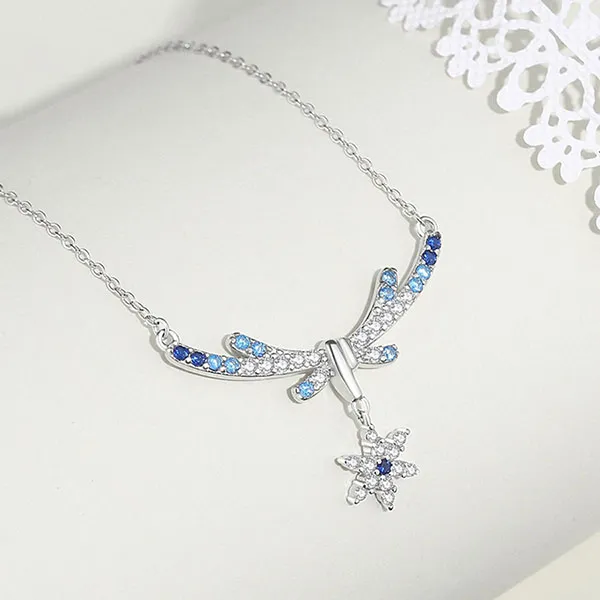 Dây Chuyền Nữ Lili Jewelry Đính Đá CZ Hình Bông Tuyết Lillie LILI_097800 Màu Bạc