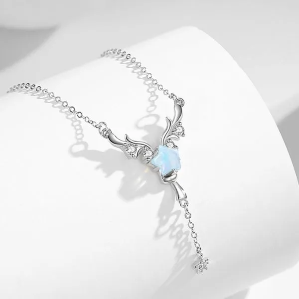 Dây Chuyền Nữ Lili Jewelry Đính Đá CZ Hình Gạc Nai Adelaide LILI_108948 Màu Trắng