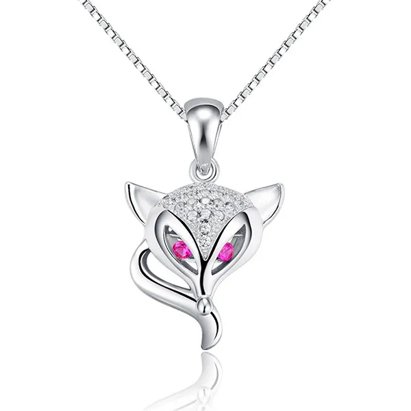 Dây Chuyền Nữ Lili Jewelry Đính Đá CZ Hình Cáo Hồ Ly Lucy LILI_055147 Màu Bạc - Trang sức - Vua Hàng Hiệu
