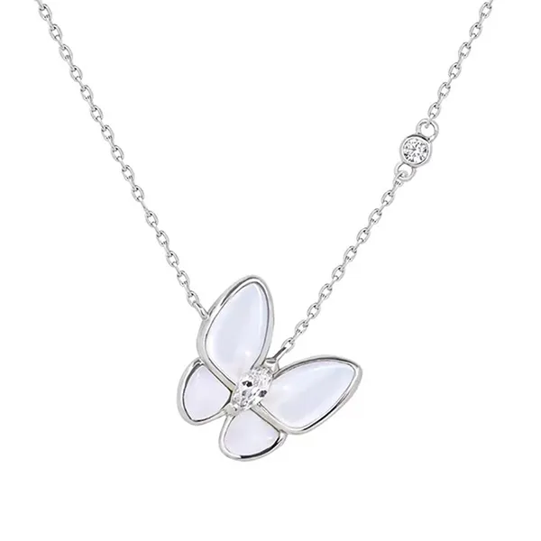 Dây Chuyền Nữ Lili Jewelry Đính Đá CZ Hình Hồ Điệp Eirlys LILI_218857 Màu Bạc - Trang sức - Vua Hàng Hiệu