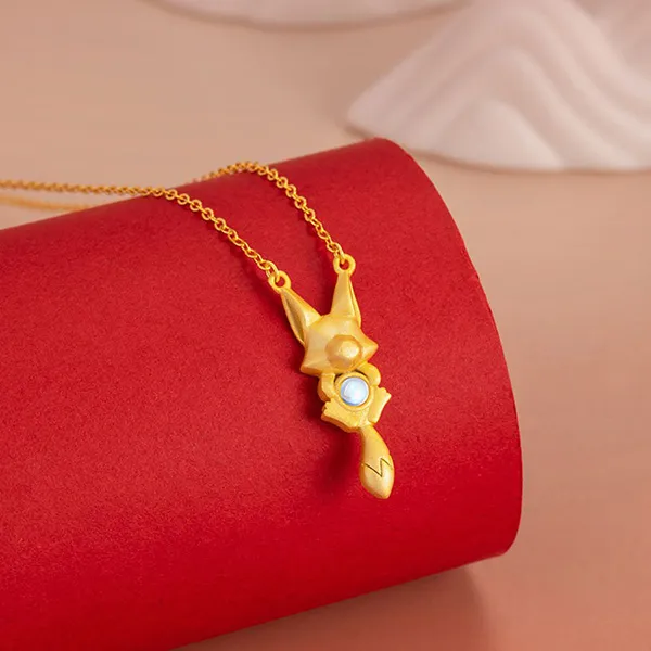 Dây Chuyền Nữ Lili Jewelry Đính Đá CZ Hình Hồ Ly Hadley LILI_159596 Màu Vàng - Trang sức - Vua Hàng Hiệu