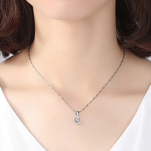 Dây Chuyền Nữ Lili Jewelry Đính Đá CZ Hình Hộp Trái Tim LILI_339211 Màu Trắng - Trang sức - Vua Hàng Hiệu
