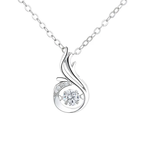 Dây Chuyền Nữ Lili Jewelry Đính Đá CZ Hình Phượng Hoàng Kaylee LILI_131211 Màu Bạc