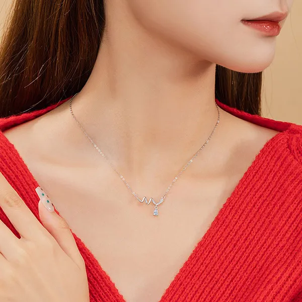 Dây Chuyền Nữ Lili Jewelry Đính Đá CZ Hình Rắn Dễ Thương Mary LILI_159633 Màu Bạc