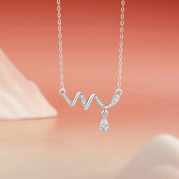 Dây Chuyền Nữ Lili Jewelry Đính Đá CZ Hình Rắn Dễ Thương Mary LILI_159633 Màu Bạc