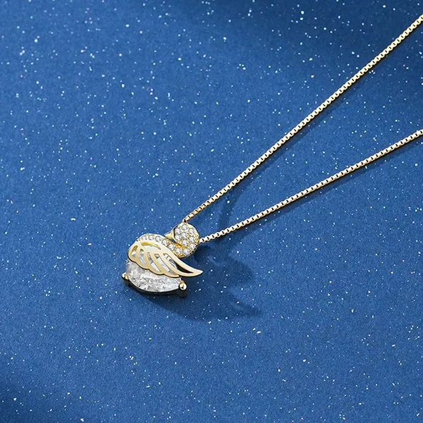 Dây Chuyền Nữ Lili Jewelry Đính Đá CZ Hình Thiên Nga Gregory LILI_657746 Màu Vàng - Trang sức - Vua Hàng Hiệu